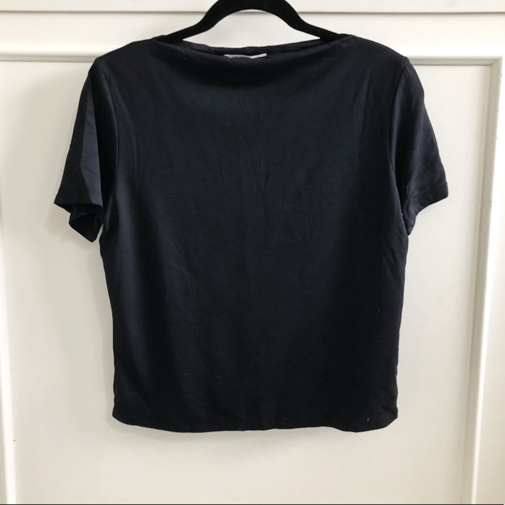 The Work Spandex/Nylon Black Tee